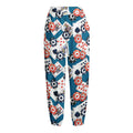 Casino Poker Pattern Print Fleece Lined Knit Pants