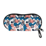 Casino Poker Pattern Print Glasses Case