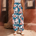 Casino Poker Pattern Print Harem Pants