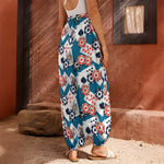 Casino Poker Pattern Print Harem Pants