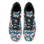 Casino Poker Pattern Print High Top Leather Sneakers