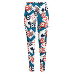 Casino Poker Pattern Print High-Waisted Pocket Leggings