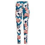 Casino Poker Pattern Print High-Waisted Pocket Leggings