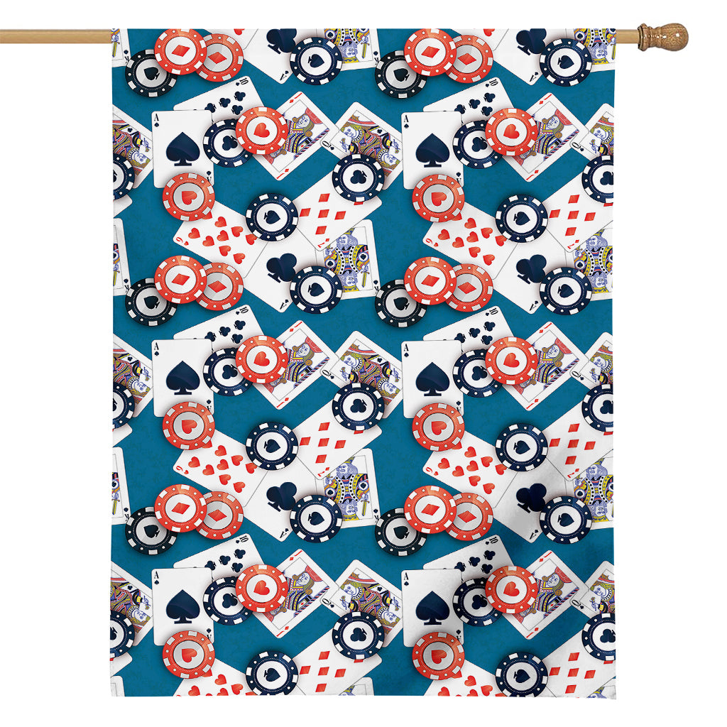 Casino Poker Pattern Print House Flag