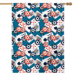 Casino Poker Pattern Print House Flag