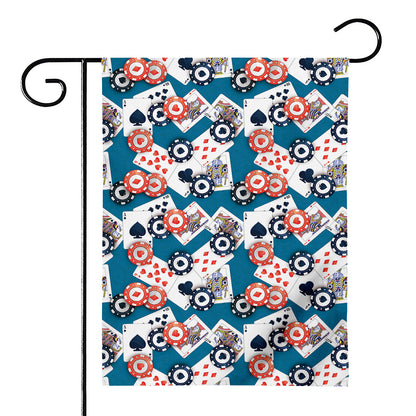 Casino Poker Pattern Print House Flag