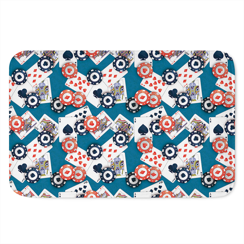 Casino Poker Pattern Print Indoor Door Mat