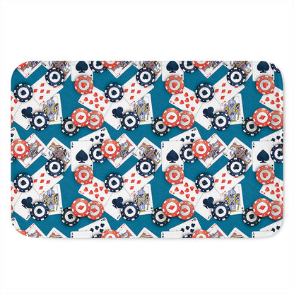 Casino Poker Pattern Print Indoor Door Mat