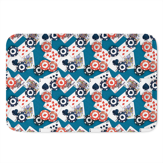 Casino Poker Pattern Print Indoor Door Mat
