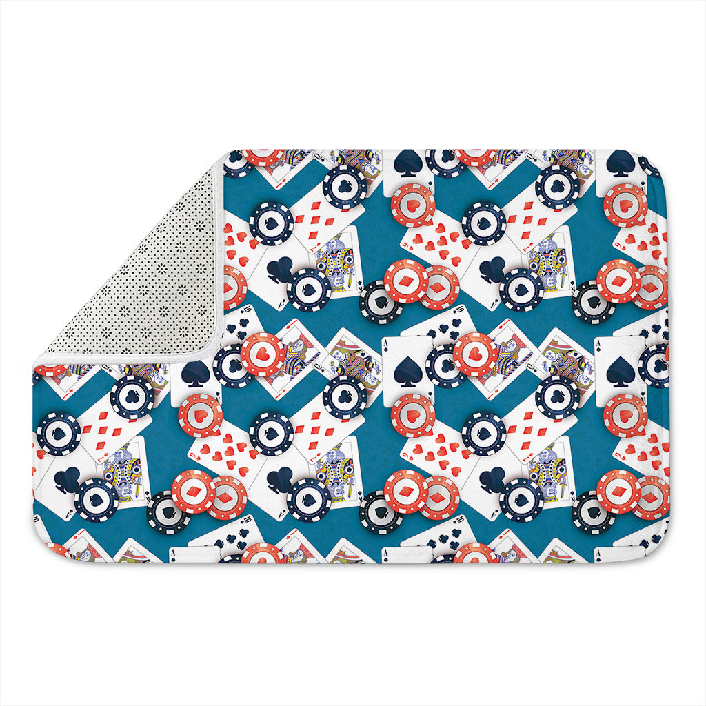 Casino Poker Pattern Print Indoor Door Mat