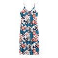 Casino Poker Pattern Print Jersey Midi Cami Dress