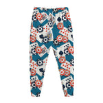 Casino Poker Pattern Print Jogger Pants