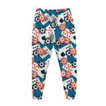 Casino Poker Pattern Print Jogger Pants