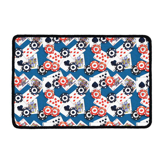 Casino Poker Pattern Print Kitchen Mat