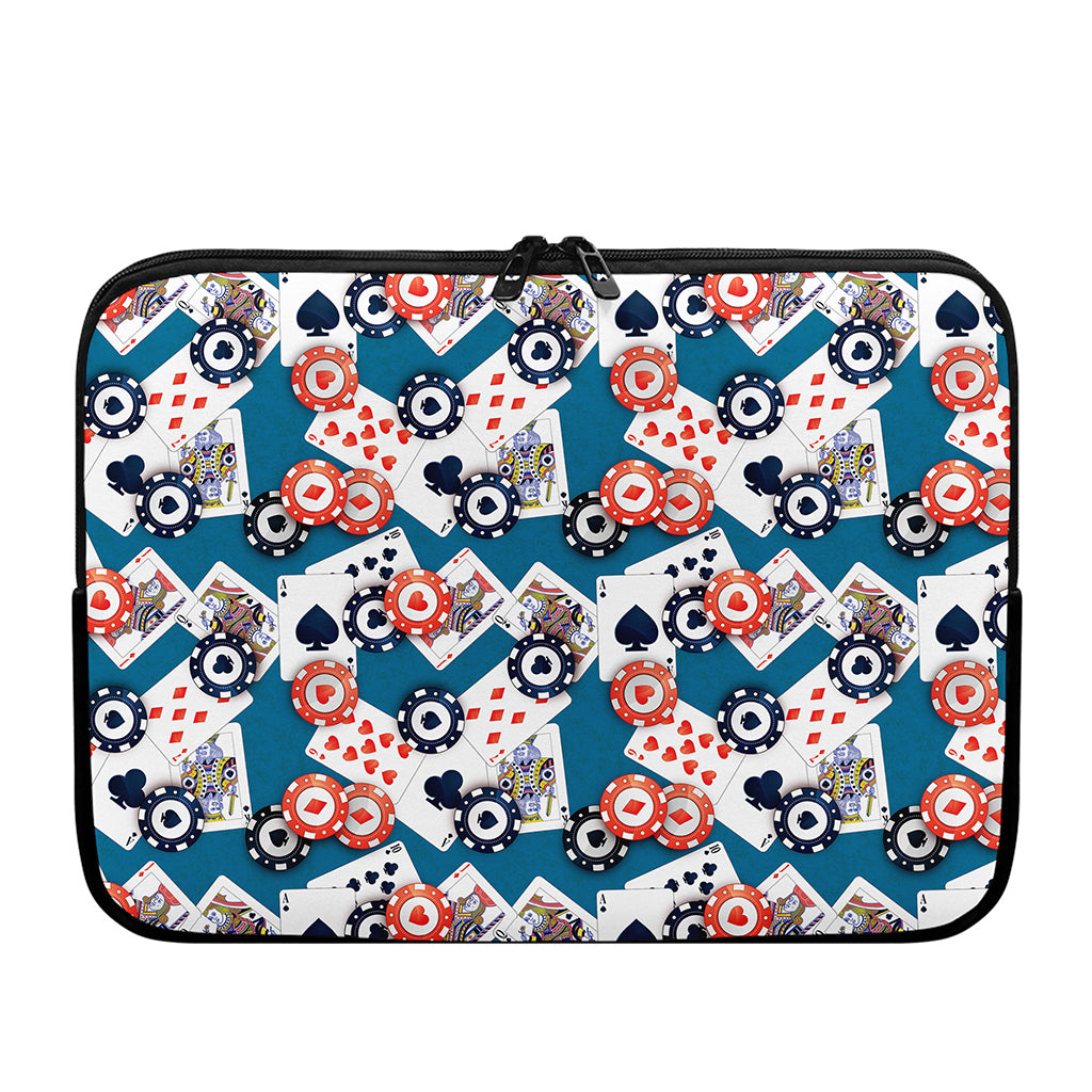 Casino Poker Pattern Print Laptop Sleeve
