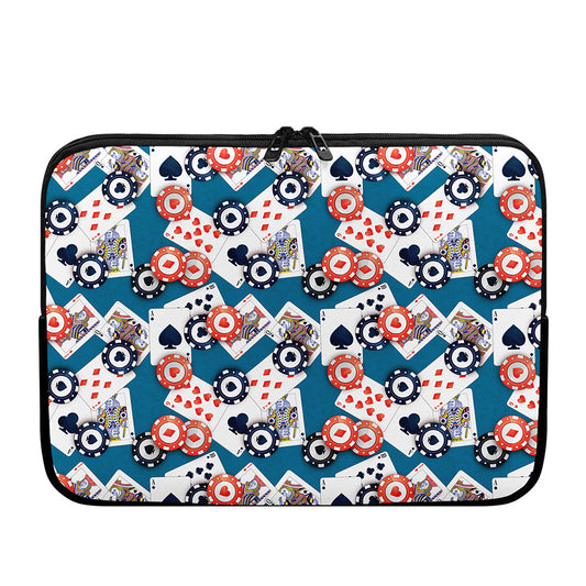 Casino Poker Pattern Print Laptop Sleeve