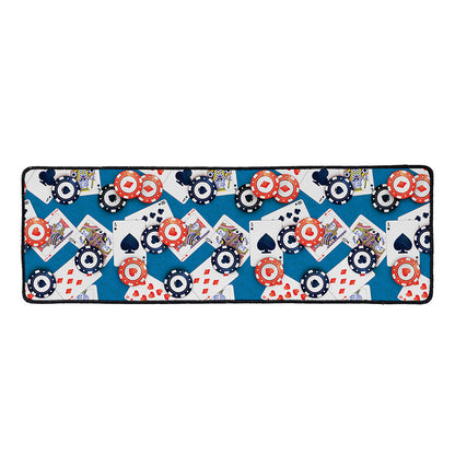 Casino Poker Pattern Print Long Kitchen Mat