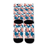 Casino Poker Pattern Print Long Socks