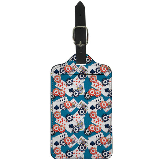 Casino Poker Pattern Print Luggage Tag