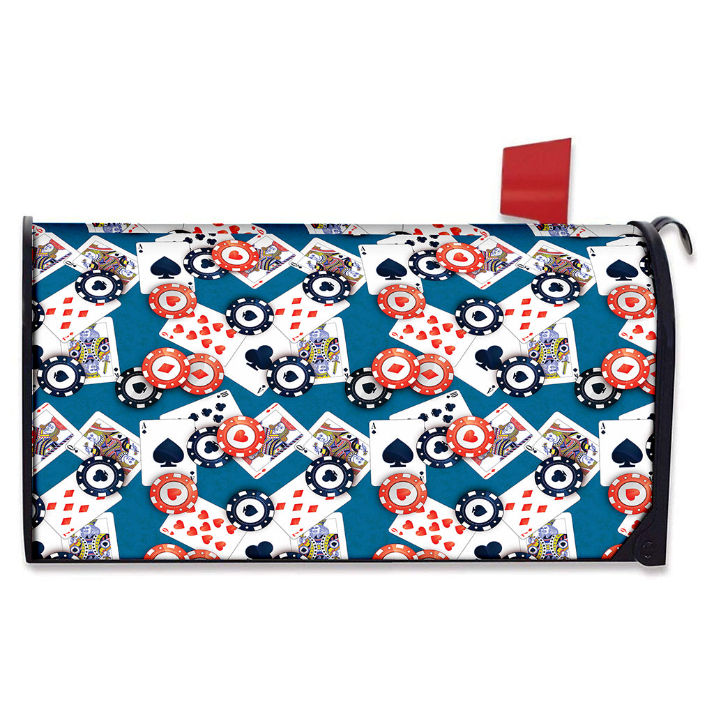 Casino Poker Pattern Print Mailbox Cover