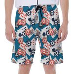 Casino Poker Pattern Print Men's Beach Shorts