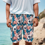 Casino Poker Pattern Print Men's Cargo Shorts