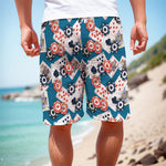 Casino Poker Pattern Print Men's Cargo Shorts
