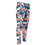 Casino Poker Pattern Print Men's Compression Pants