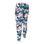 Casino Poker Pattern Print Men's Compression Pants