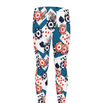 Casino Poker Pattern Print Men's leggings