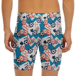 Casino Poker Pattern Print Men's Long Boxer Briefs
