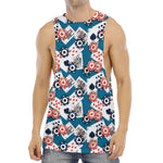 Casino Poker Pattern Print Men's Muscle Tank Top