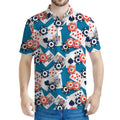Casino Poker Pattern Print Men's Polo Shirt