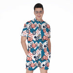 Casino Poker Pattern Print Men's Rompers