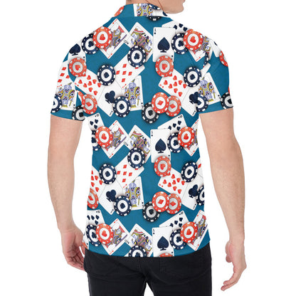 Casino Poker Pattern Print Men's Shirt