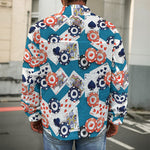 Casino Poker Pattern Print Men's Shirt Jacket