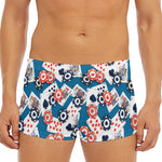 Casino Poker Pattern Print Men's Short Boxer Briefs