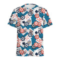 Casino Poker Pattern Print Men's Athletic T-Shirt
