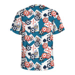Casino Poker Pattern Print Men's Sports T-Shirt