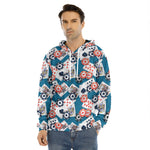 Casino Poker Pattern Print Men's Velvet Pullover Hoodie