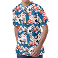 Casino Poker Pattern Print Men's Velvet T-Shirt