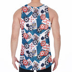 Casino Poker Pattern Print Men's Velvet Tank Top