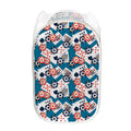 Casino Poker Pattern Print Mesh Laundry Hamper