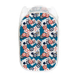 Casino Poker Pattern Print Mesh Laundry Hamper