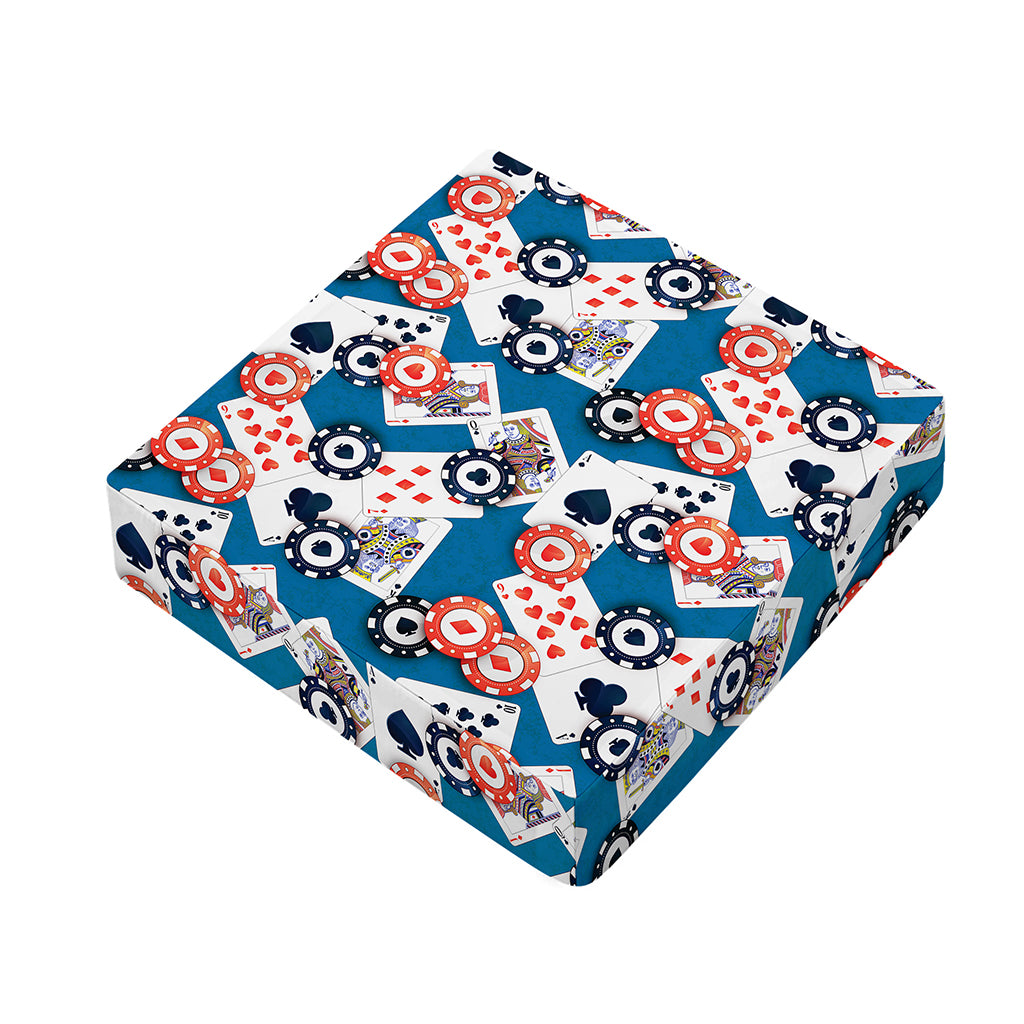 Casino Poker Pattern Print Outdoor Seat Cushion Cover