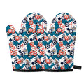 Casino Poker Pattern Print Oven Mitts