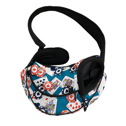 Casino Poker Pattern Print Pet Sling Carrier