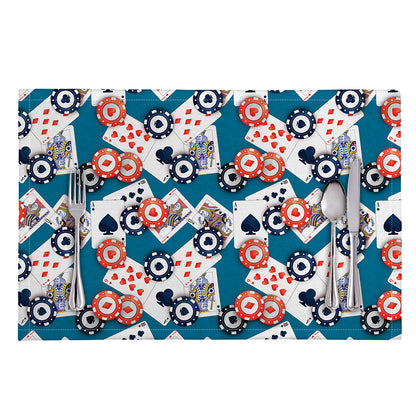 Casino Poker Pattern Print Placemat
