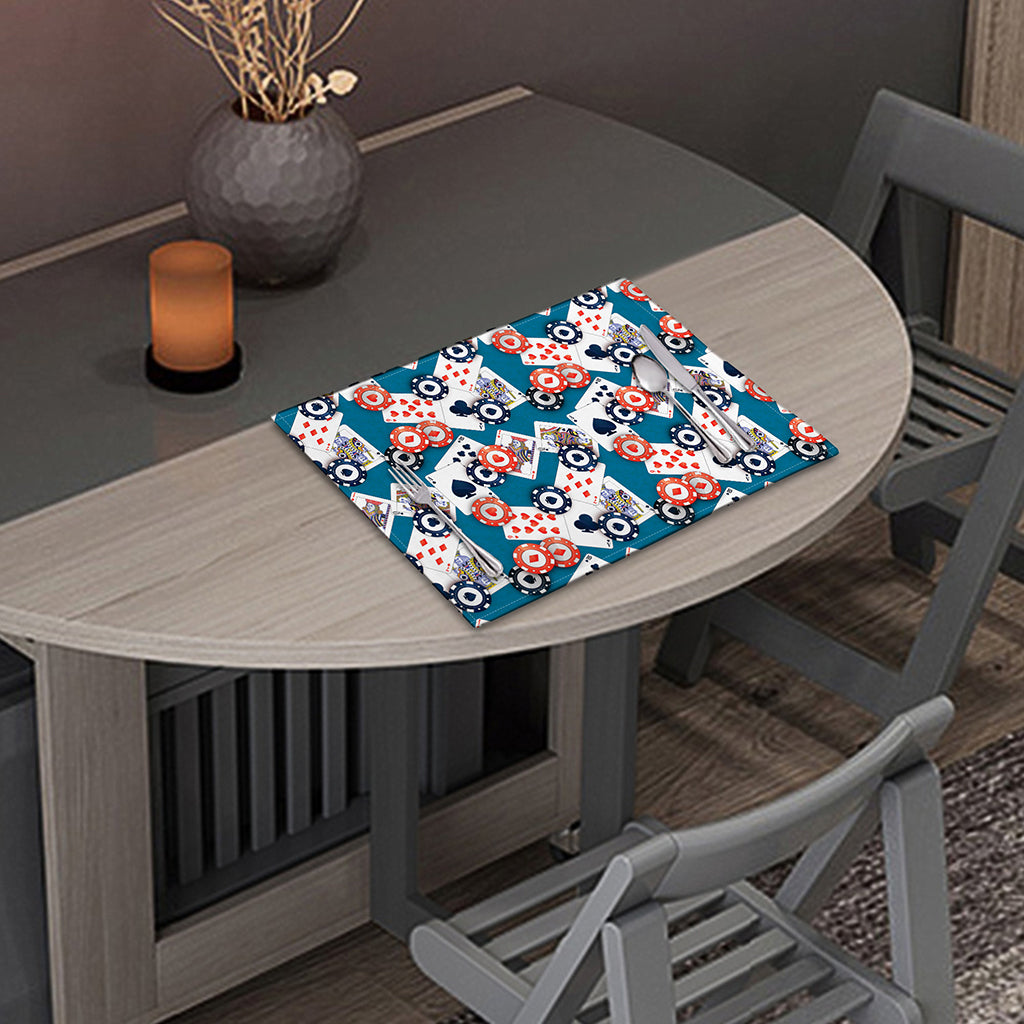 Casino Poker Pattern Print Placemat