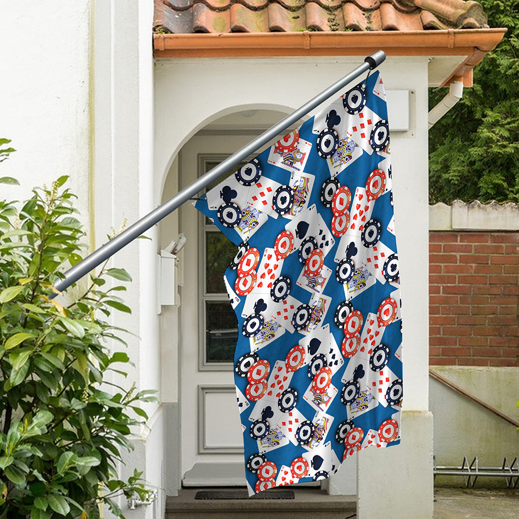 Casino Poker Pattern Print Polyester Flag